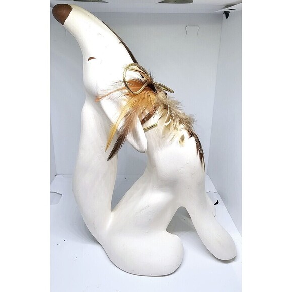 Howling Coyote Southwestern Native American Feather Southwest Decor Figure - Picture 2 of 11